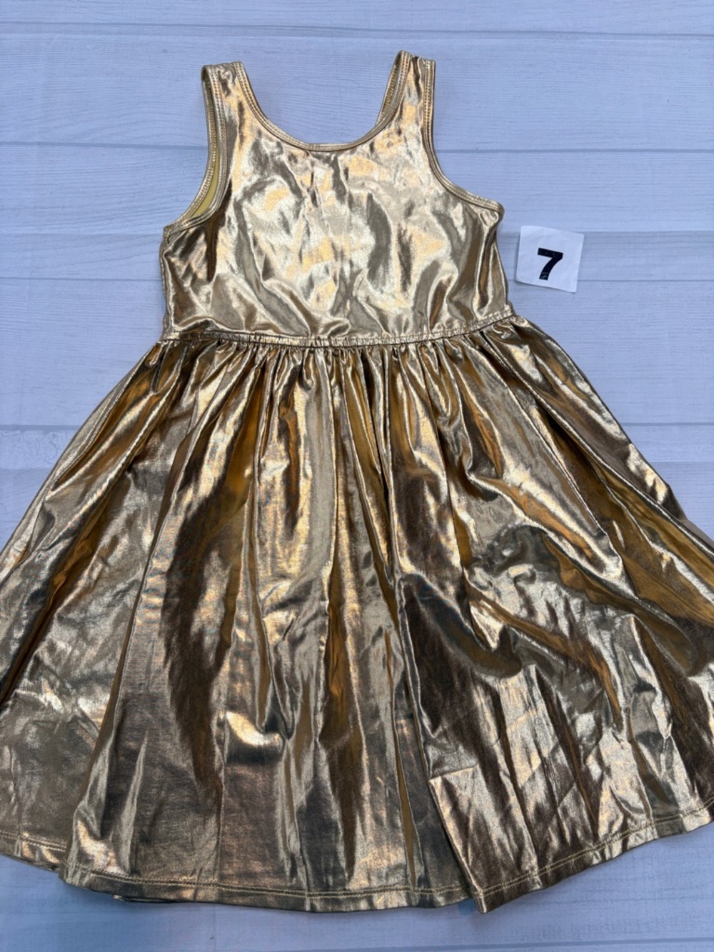 Pink Chicken Metallic Gold Tank Dress